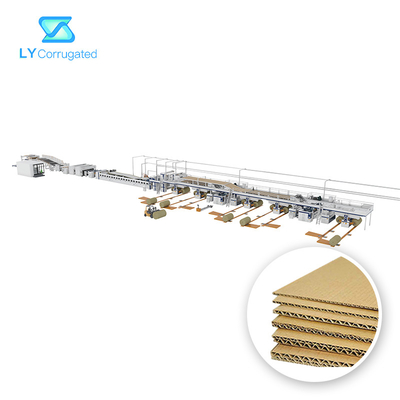 Ατμός που θερμαίνει τη γραμμή παραγωγής 2800mm ζαρωμένου χαρτονιού 2 πτυχών πλάτος