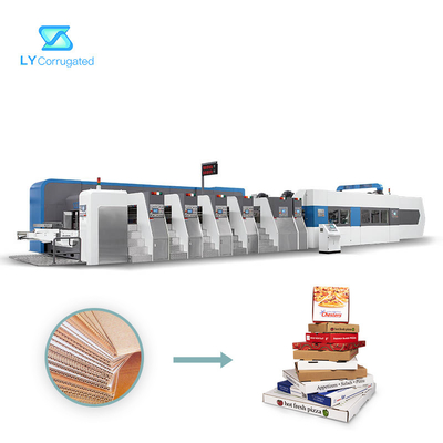 Πολυ μηχανή εκτύπωσης Flexo χρώματος 320pcs/Min για ζαρωμένο Carboard
