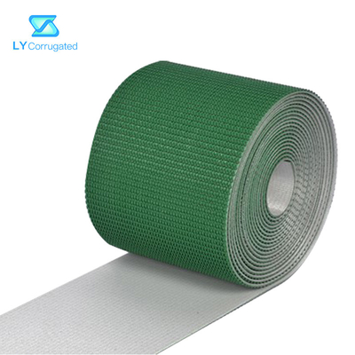 Corrugation 4.5mm μέρη μηχανών, πράσινη ζώνη μεταφορέων PVC 2 πτυχών