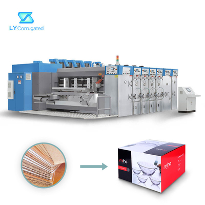 Μηχανή 3 χρώμα 100 PC/λεπτό Slotter εκτυπωτών Flexo τροφοδοτών ακρών μολύβδου