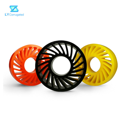 TUV ζάρωσε τις ντυμένες PU ρόδες 330mmx220mmx70mm μερών μηχανών