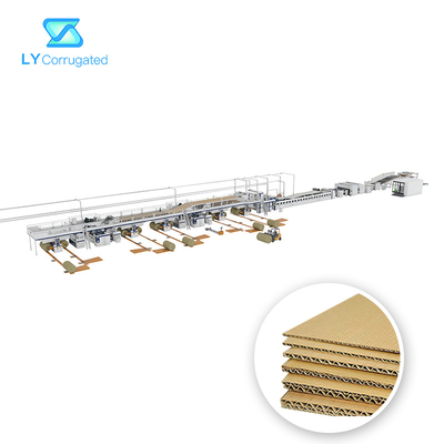έλεγχος PLC μηχανών χαρτονιού 1800mm ζαρωμένος πλήρως αυτόματος
